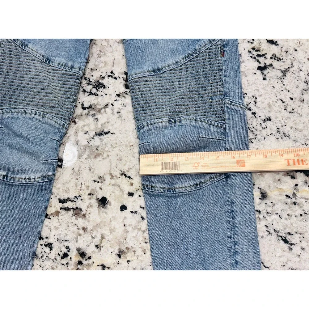 True Religion Rocco Moto‎ Relaxed Skinny Blue Denim Jeans (29x33) Urban Style